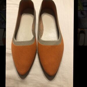 Orange and Gray Women's Flats - Like new condition